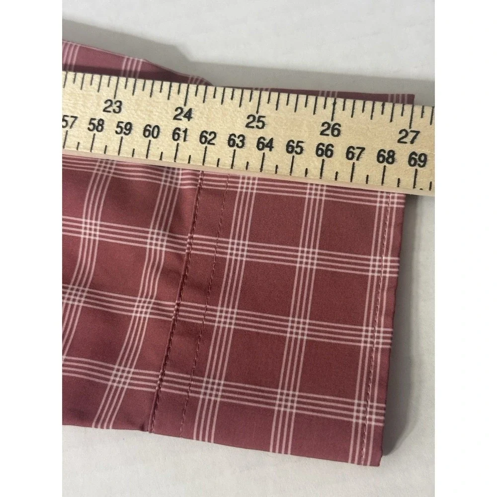 &COLLAR‎ Performance Dress Shirt Red Plaid Athletic Fit XL